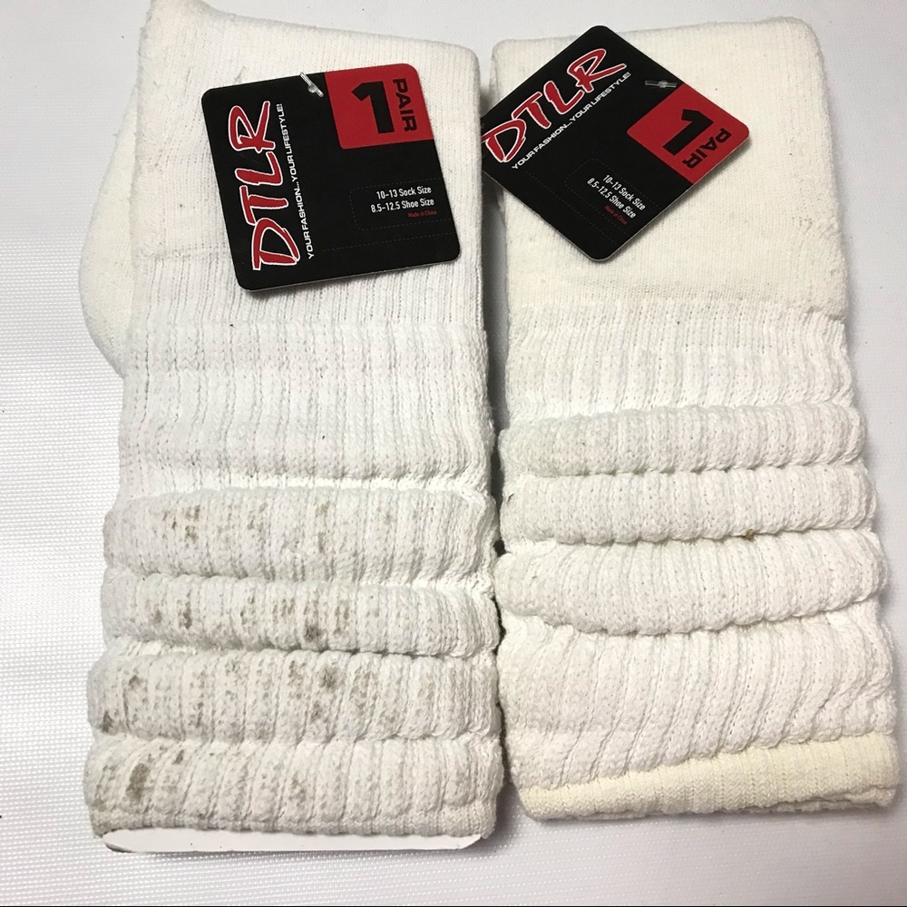 2 Pairs DTLR Socks Size 10-13 Shoe Size 8.5-12.5